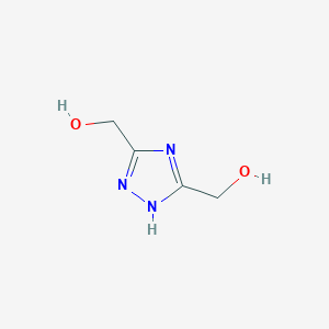 molecular formula C4H7N3O2 B11709599 [3-(hydroxymethyl)-1H-1,2,4-triazol-5-yl]methanol 