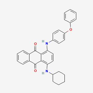 molecular formula C32H28N2O3 B11709600 1-(Cyclohexylamino)-4-[(4-phenoxyphenyl)amino]anthracene-9,10-dione 