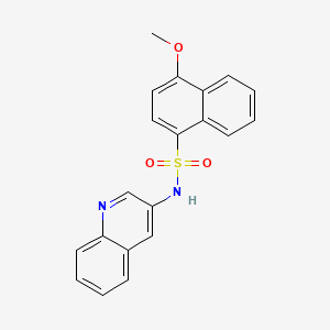 molecular formula C20H16N2O3S B1170961 4-methoxy-N-(3-quinolinyl)-1-naphthalenesulfonamide 