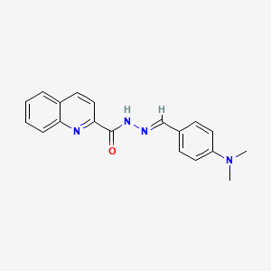 molecular formula C19H18N4O B11709611 Quinoline-2-carboxylic acid (4-dimethylamino-benzylidene)-hydrazide 