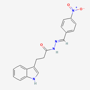 3-(1H-indol-3-yl)-N'-[(E)-(4-nitrophenyl)methylidene]propanehydrazide