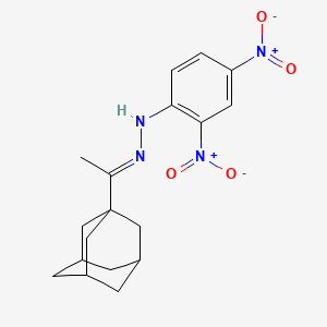 molecular formula C18H22N4O4 B11709626 (1E)-1-[1-(Adamantan-1-YL)ethylidene]-2-(2,4-dinitrophenyl)hydrazine 