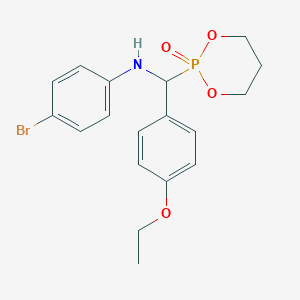 4-Bromo-N-[(4-ethoxyphenyl)(2-oxido-1,3,2-dioxaphosphinan-2-YL)methyl]aniline