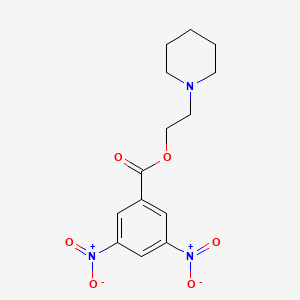 molecular formula C14H17N3O6 B11709674 2-(Piperidin-1-yl)ethyl 3,5-dinitrobenzoate 