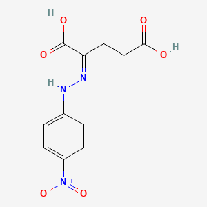 molecular formula C11H11N3O6 B11709677 2-[(4-Nitro-phenyl)-hydrazono]-pentanedioic acid 