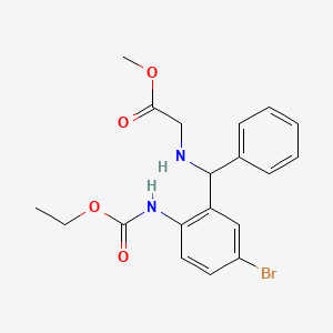 methyl N-[{5-bromo-2-[(ethoxycarbonyl)amino]phenyl}(phenyl)methyl]glycinate