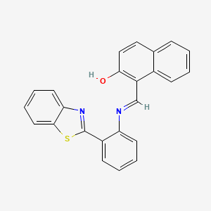 1-[(E)-{[2-(1,3-Benzothiazol-2-YL)phenyl]imino}methyl]naphthalen-2-OL