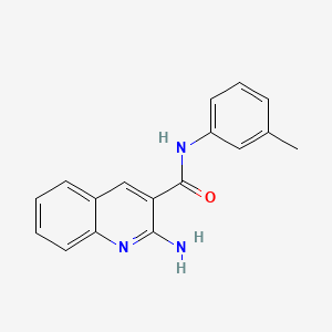 molecular formula C17H15N3O B1170972 2-Amino-N-(3-methylphenyl)quinoline-3-carboxamide 