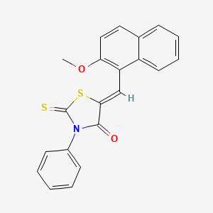 (5Z)-5-[(2-methoxynaphthalen-1-yl)methylidene]-3-phenyl-2-sulfanylidene-1,3-thiazolidin-4-one