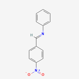 molecular formula C13H10N2O2 B11709726 Benzenamine, N-[(4-nitrophenyl)methylene]- CAS No. 785-80-8