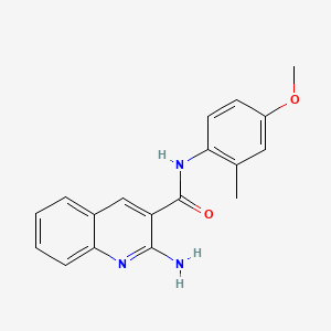 molecular formula C18H17N3O2 B1170973 2-Amino-N-(4-methoxy-2-methylphenyl)quinoline-3-carboxamide 