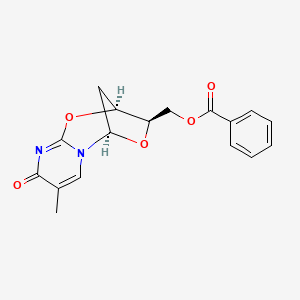 molecular formula C17H16N2O5 B11709777 5'-O-benzoyl-2,3'-anhydrothymidine 