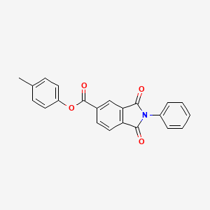 molecular formula C22H15NO4 B11709807 4-methylphenyl 1,3-dioxo-2-phenyl-2,3-dihydro-1H-isoindole-5-carboxylate 