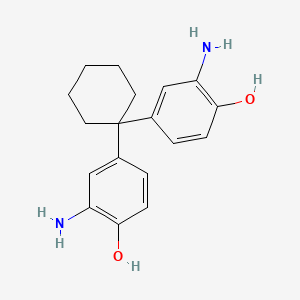 molecular formula C18H22N2O2 B11709817 Phenol, 4,4'-cyclohexylidenebis[2-amino- CAS No. 30817-90-4