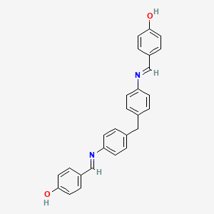 molecular formula C27H22N2O2 B11709824 Phenol, 4,4'-[methylenebis(4,1-phenylenenitrilomethylidyne)]bis- CAS No. 72906-30-0