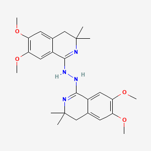 (1Z)-1-{2-[(1Z)-6,7-Dimethoxy-3,3-dimethyl-1,2,3,4-tetrahydroisoquinolin-1-ylidene]hydrazin-1-ylidene}-6,7-dimethoxy-3,3-dimethyl-1,2,3,4-tetrahydroisoquinoline