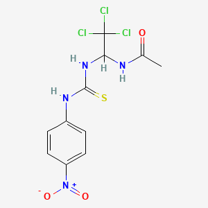 N-(2,2,2-trichloro-1-{[(4-nitrophenyl)carbamothioyl]amino}ethyl)acetamide