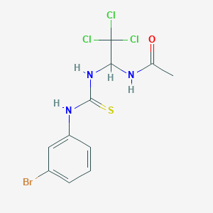 N-(1-{[(3-bromoanilino)carbothioyl]amino}-2,2,2-trichloroethyl)acetamide