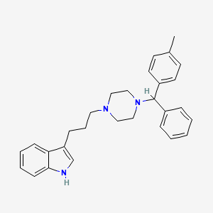 3-(3-{4-[(4-methylphenyl)(phenyl)methyl]piperazin-1-yl}propyl)-1H-indole