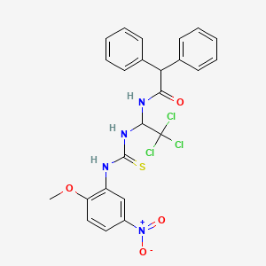 2,2-Diphenyl-N-{2,2,2-trichloro-1-[3-(2-methoxy-5-nitro-phenyl)-thioureido]-ethyl}-acetamide