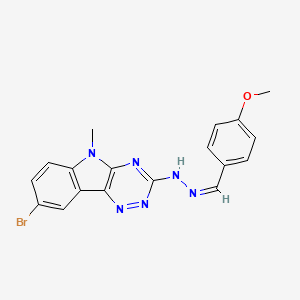 8-bromo-3-[(2Z)-2-(4-methoxybenzylidene)hydrazinyl]-5-methyl-5H-[1,2,4]triazino[5,6-b]indole