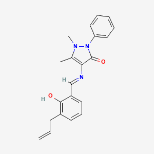 4-{[(1E)-(3-allyl-2-hydroxyphenyl)methylene]amino}-1,5-dimethyl-2-phenyl-1,2-dihydro-3H-pyrazol-3-one