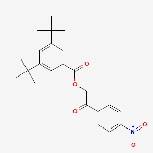 molecular formula C23H27NO5 B11709975 2-(4-Nitrophenyl)-2-oxoethyl 3,5-di-tert-butylbenzoate CAS No. 5162-81-2