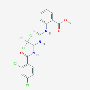 Methyl 2-{[(2,2,2-trichloro-1-{[(2,4-dichlorophenyl)carbonyl]amino}ethyl)carbamothioyl]amino}benzoate