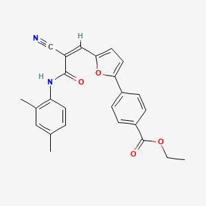 ethyl 4-(5-{(1Z)-2-cyano-3-[(2,4-dimethylphenyl)amino]-3-oxoprop-1-en-1-yl}furan-2-yl)benzoate