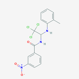 3-nitro-N-{2,2,2-trichloro-1-[(2-methylphenyl)amino]ethyl}benzamide