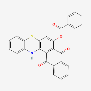 molecular formula C27H15NO4S B11710003 8,13-dioxo-13,14-dihydro-8H-naphtho[2,3-a]phenothiazin-7-yl benzoate 