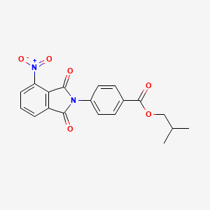 molecular formula C19H16N2O6 B11710014 2-methylpropyl 4-(4-nitro-1,3-dioxo-1,3-dihydro-2H-isoindol-2-yl)benzoate 