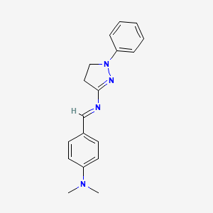 N-{(E)-[4-(dimethylamino)phenyl]methylidene}-1-phenyl-4,5-dihydro-1H-pyrazol-3-amine