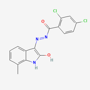 2,4-Dichloro-benzoic acid (7-methyl-2-oxo-1,2-dihydro-indol-3-ylidene)-hydrazide