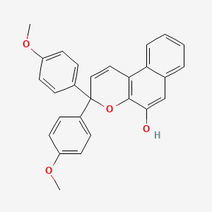 molecular formula C27H22O4 B11710088 3,3-bis(4-methoxyphenyl)-3H-benzo[f]chromen-5-ol 