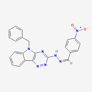 5-benzyl-3-[(2Z)-2-(4-nitrobenzylidene)hydrazinyl]-5H-[1,2,4]triazino[5,6-b]indole