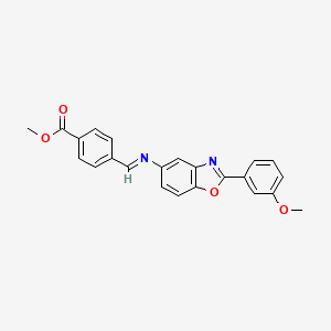 methyl 4-[(E)-{[2-(3-methoxyphenyl)-1,3-benzoxazol-5-yl]imino}methyl]benzoate