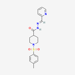 1-[(4-methylphenyl)sulfonyl]-N'-[(E)-pyridin-2-ylmethylidene]piperidine-4-carbohydrazide