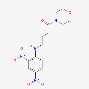 molecular formula C14H18N4O6 B11710107 4-[(2,4-Dinitrophenyl)amino]-1-(morpholin-4-yl)butan-1-one 