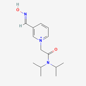 molecular formula C14H22N3O2+ B11710116 1-[2-(dipropan-2-ylamino)-2-oxoethyl]-3-[(E)-(hydroxyimino)methyl]pyridinium 