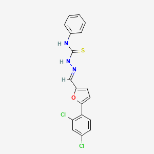 (2E)-2-{[5-(2,4-dichlorophenyl)furan-2-yl]methylidene}-N-phenylhydrazinecarbothioamide