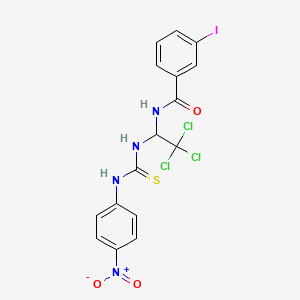 3-iodo-N-(2,2,2-trichloro-1-{[(4-nitroanilino)carbothioyl]amino}ethyl)benzamide