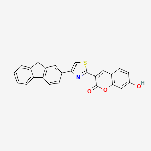 3-[4-(9H-fluoren-2-yl)-1,3-thiazol-2-yl]-7-hydroxy-2H-chromen-2-one