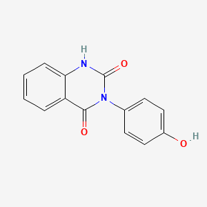 molecular formula C14H10N2O3 B11710157 3-(4-Hydroxyphenyl)-1,2,3,4-tetrahydroquinazoline-2,4-dione 