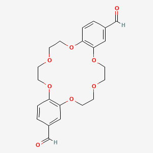 6,7,9,10,17,18,20,21-Octahydrodibenzo[B,K][1,4,7,10,13,16]hexaoxacyclooctadecine-2,14-dicarbaldehyde