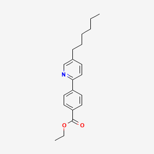 molecular formula C20H25NO2 B11710164 Ethyl 4-(5-hexylpyridin-2-yl)benzoate 