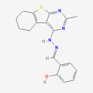 2-Hydroxybenzaldehyde (2-methyl-5,6,7,8-tetrahydro[1]benzothieno[2,3-d]pyrimidin-4-yl)hydrazone