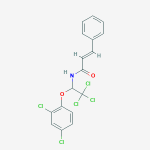 (2E)-3-phenyl-N-[2,2,2-trichloro-1-(2,4-dichlorophenoxy)ethyl]prop-2-enamide