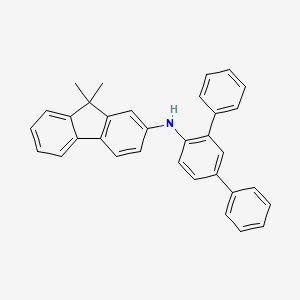 molecular formula C33H27N B11710206 N-(2,4-diphenylphenyl)-9,9-dimethylfluoren-2-amine 