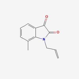 molecular formula C12H11NO2 B11710211 7-methyl-1-(prop-2-en-1-yl)-2,3-dihydro-1H-indole-2,3-dione 